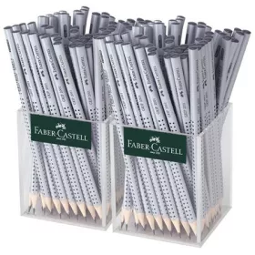   Grafitceruza display, HB, háromszögletű, FABER-CASTELL "Grip 2001", ezüst