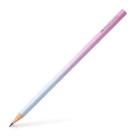 Grafitceruza, B, háromszögletű, FABER-CASTELL "Flow", rózsa-égkék