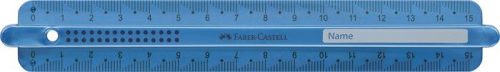 Vonalzó, műanyag, törhetetlen, 15 cm, FABER-CASTELL "Pöttyös", vegyes színek