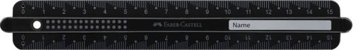 Vonalzó, műanyag, törhetetlen, 15 cm, FABER-CASTELL "Pöttyös", vegyes színek
