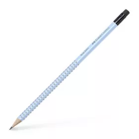   Grafitceruza, B, háromszögletű, radírral, FABER-CASTELL "Grip 2001", égkék