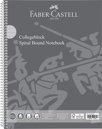 Spirálfüzet, A4, vonalas, 80 lap, perforált, lyukasztott,  FABER-CASTELL