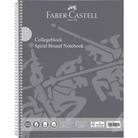   Spirálfüzet, A4, kockás, 80 lap, perforált, lyukasztott, FABER-CASTELL