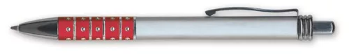 Golyóstoll, 0,6 mm, nyomógombos, vegyes színű fogórész, GRANIT "D550", kék