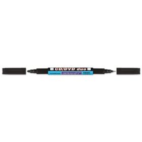   Alkoholos marker, CD/DVD, 0,4/1,5-2,5 mm, kúpos, kétvégű, GRANIT "Piccolo M830", fekete