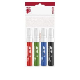   Flipchart marker készlet, 1-3 mm, kúpos, ICO "Artip 11", 4 különböző szín