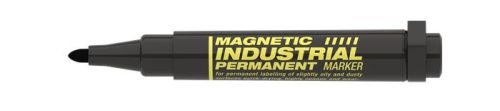 Alkoholos marker, ipari, 1-3 mm, kúpos, mágnessel, ICO "Magnetic industrial permanent 11 XXL", fekete
