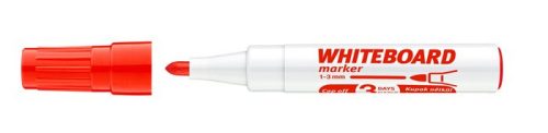 Tábla- és flipchart marker, 1-3 mm, kúpos, ICO "Plan", piros