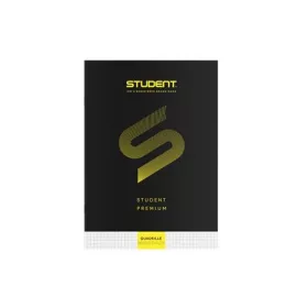   Füzet, tűzött, A4, kockás, 32 lap, ICO "Student Premium", fekete