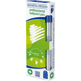   Golyóstoll 0,7 mm, kupakos, antibakteriális, ICO "Signetta", kék