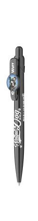 Golyóstoll display, 0,8 mm, nyomógombos, kutyás tolltest, ICO "Dog", kék