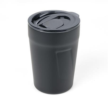 Termoszbögre, 300 ml, rozsdamentes acél, TROIKA "Cup-uccino", fekete