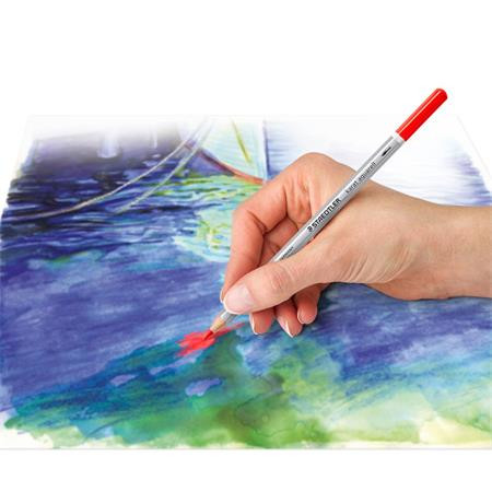 Akvarell ceruza készlet, fém doboz, STAEDTLER "Karat 125", 36 különböző szín