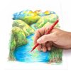 Akvarell ceruza készlet, fém doboz, hatszögletű, STAEDTLER "146 10G", 12 különböző szín