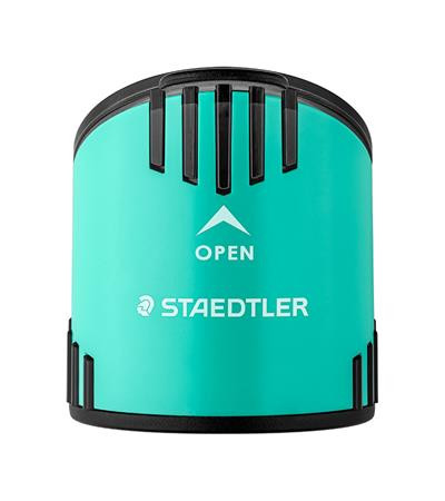 Grafitceruza készlet, hegyezővel, radírral, HB, STAEDTLER "Norix® 181", franciazöld