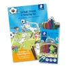 Színes ceruza készlet, hatszögletű, színezőfüzettel, STAEDTLER "Noris® Colour 185", 12 szín