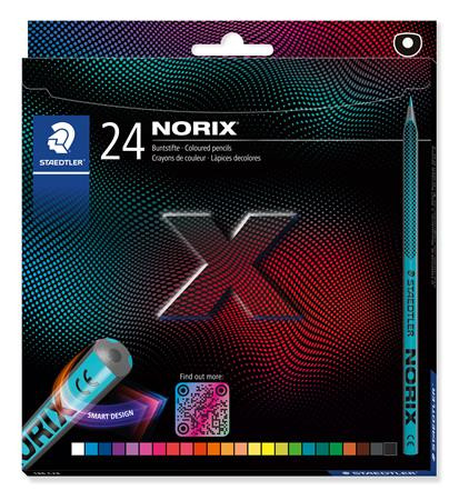 Színes ceruza készlet, STAEDTLER "Norix® 186", 24 különböző szín