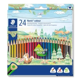   Színes ceruza készlet, háromszögletű, STAEDTLER "Noris Colour 187", 24 különböző szín
