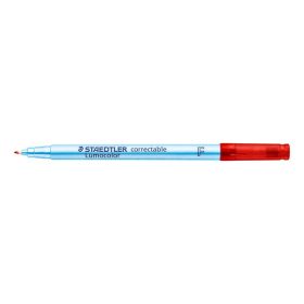   Alkoholmentes marker, OHP, 0,6 mm, STAEDTLER "Lumocolor 305 F", piros