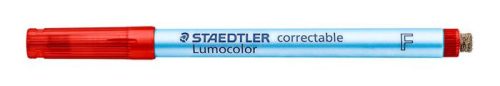 Alkoholmentes marker, OHP, 0,6 mm, STAEDTLER "Lumocolor 305 F", piros