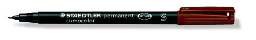 Alkoholos marker, OHP, 0,4 mm, STAEDTLER "Lumocolor 313 S", barna