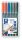 Alkoholos marker készlet, OHP, 0,4 mm, STAEDTLER "Lumocolor 313", 6 különböző szín