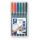 Alkoholos marker készlet, OHP, 0,4 mm, STAEDTLER "Lumocolor 313", 6 különböző szín
