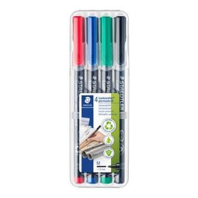   Alkoholos marker készlet, OHP, 1 mm, STAEDTLER "Lumocolor 317", 4 különböző szín