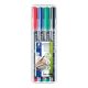 Alkoholos marker készlet, OHP, 1 mm, STAEDTLER "Lumocolor 317", 4 különböző szín
