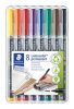 Alkoholos marker készlet, OHP, 1 mm, STAEDTLER "Lumocolor 317 M", 8 különböző szín