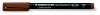 Alkoholos marker, OHP, 0,6 mm, STAEDTLER "Lumocolor 318 F", barna