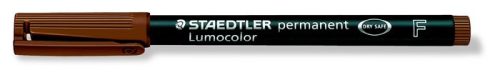 Alkoholos marker, OHP, 0,6 mm, STAEDTLER "Lumocolor 318 F", barna