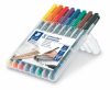Alkoholos marker készlet, OHP, 0,6 mm, STAEDTLER "Lumocolor 318 F", 8 különböző szín
