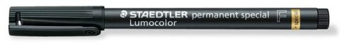 Alkoholos marker, 0,6 mm, F, STAEDTLER "Lumocolor Special 319", fekete