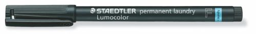 Textil jelölő alkoholos marker, F, kúpos, STAEDTLER "Lumocolor Laundry 319 LM", fekete