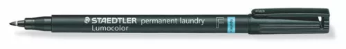 Textil jelölő alkoholos marker, F, kúpos, STAEDTLER "Lumocolor Laundry 319 LM", fekete
