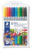 Filctoll készlet, 1-3 mm, kétvégű, kimosható, STAEDTLER "Noris 320", 10 különböző szín