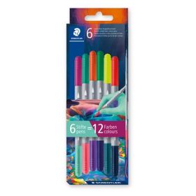   Rostirón készlet, 1/3 mm, kétvégű, kimosható, STAEDTLER® "3280", Multiverzum 1, 6 különböző szín
