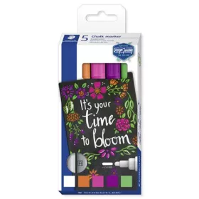   Krétamarker készlet, 2,4 mm, kúpos, STAEDTLER "Lumocolor® 344", 5 különböző szín