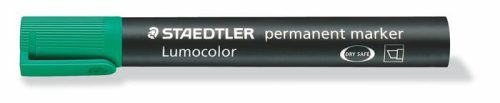 Alkoholos marker, 2-5 mm, vágott, STAEDTLER "Lumocolor 350", zöld