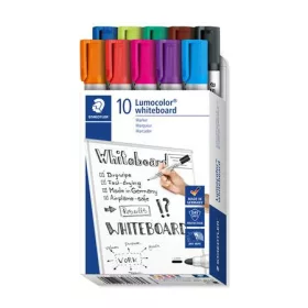   Táblamarker készlet, 2 mm, kúpos, STAEDTLER "Lumocolor 351", 10 különböző szín