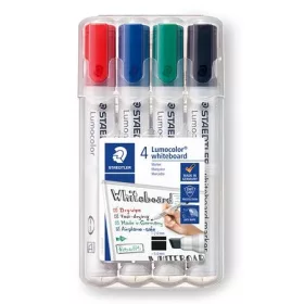   Táblamarker készlet, 2-5 mm, vágott, STAEDTLER "Lumocolor 351 B", 4 különböző szín
