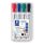 Táblamarker készlet, 2-5 mm, vágott, STAEDTLER "Lumocolor 351 B", 4 különböző szín
