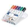 Táblamarker készlet, 2-5 mm, vágott, STAEDTLER "Lumocolor 351 B", 6 különböző szín
