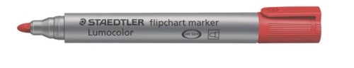 Flipchart marker, 2 mm, kúpos, STAEDTLER "Lumocolor 356", piros