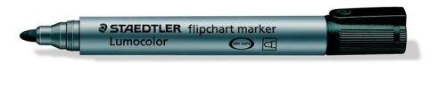Flipchart marker, 2 mm, kúpos, STAEDTLER "Lumocolor 356", fekete