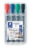 Flipchart marker, 2 mm, kúpos, STAEDTLER "Lumocolor 356", 4 különböző szín