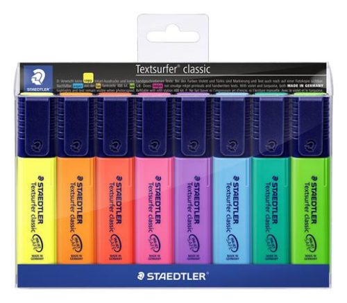 Szövegkiemelő készlet, 1-5 mm, STAEDTLER "Classic 364", 8 különböző szín