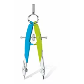   Körző készlet, precíziós, 2 darabos, STAEDTLER "Mars Comfort 556", neon kék/zöld