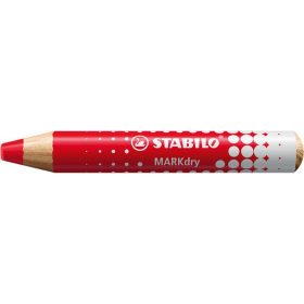   Jelölőceruza fehértáblához, flipchartpapírhoz, kúpos, STABILO "MARKdry", piros